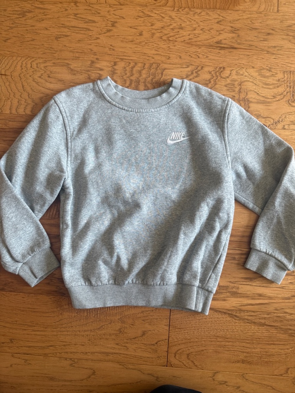Nike Gray Crew Sweatshirt with White Swoosh